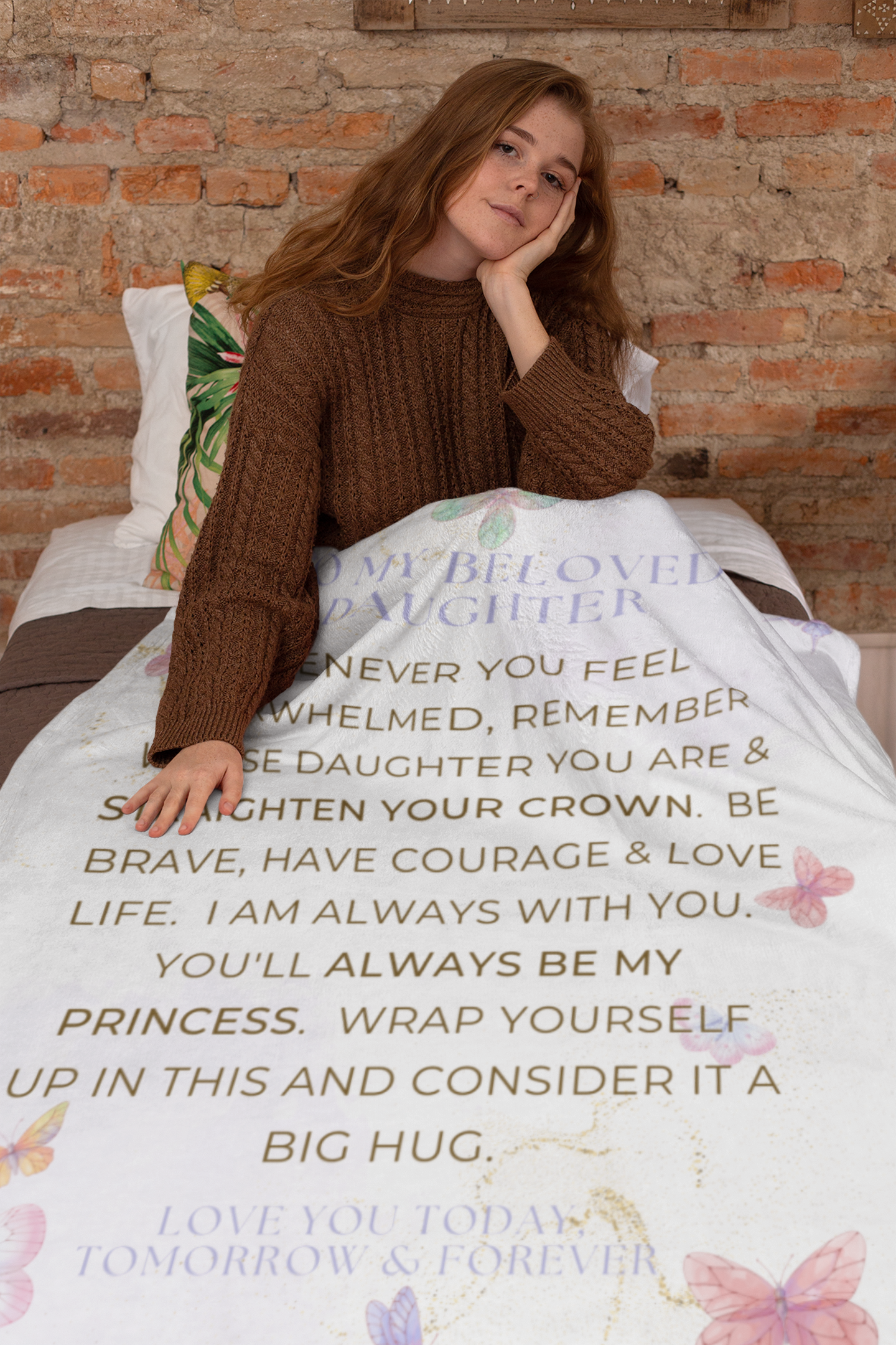 To My Beloved Daughter | Cozy Plush Fleece Blanket - 30x40 | Gift For Daughter, Birthday Gift, To My Daughter Gift, Daughter Birthday, Gift For Her,
