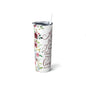 As For Me I Know That My Redeemer Lives Skinny Steel Tumbler with Straw, 20oz