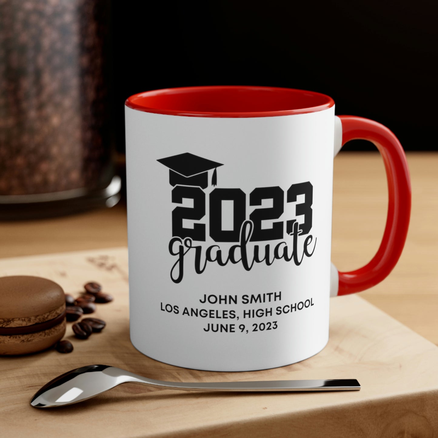 Personalized Name Accent Coffee Mug, 11oz | 2023 Graduation | Class Of 2023 | Senior 2023 Svg Bundle | Senior Pictures | Senior Family Svg | Gift For Graduation