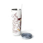 As For Me I Know That My Redeemer Lives Skinny Steel Tumbler with Straw, 20oz