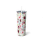 As For Me I Know That My Redeemer Lives Skinny Steel Tumbler with Straw, 20oz