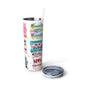 Mother's Day Skinny Steel Tumbler with Straw, 20oz
