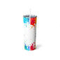 Autism Always Unique Totally Intelligent Sometimes Mysterious Skinny Steel Tumbler with Straw, 20oz
