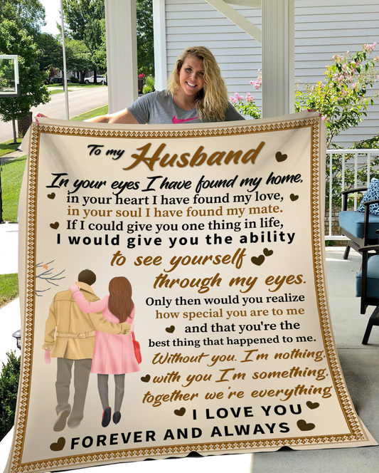 TO MY HUSBAND Cozy Plush Fleece Blanket - 50x60
