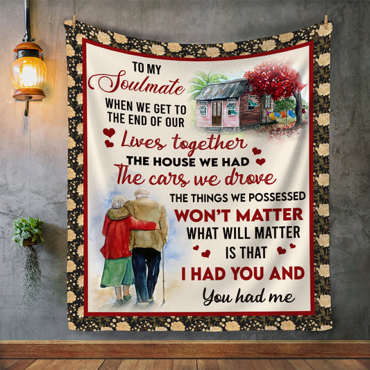 TO MY SOULMATE | LIVES TOGETHER | Cozy Plush Fleece Blanket - 50x60