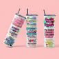 Mother's Day Skinny Steel Tumbler with Straw, 20oz