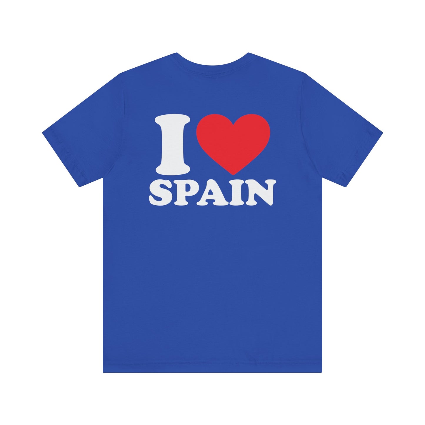 Declare Your Love for Spain with Our Unisex Jersey Short Sleeve Tee