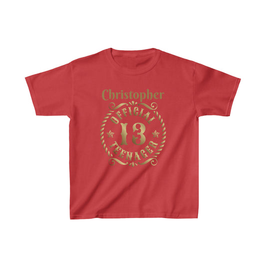 Official 13 Teenager Kids Heavy Cotton™ Tee