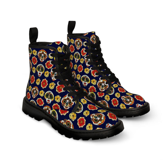 Dias de Muertos 1 Men's Canvas Boots