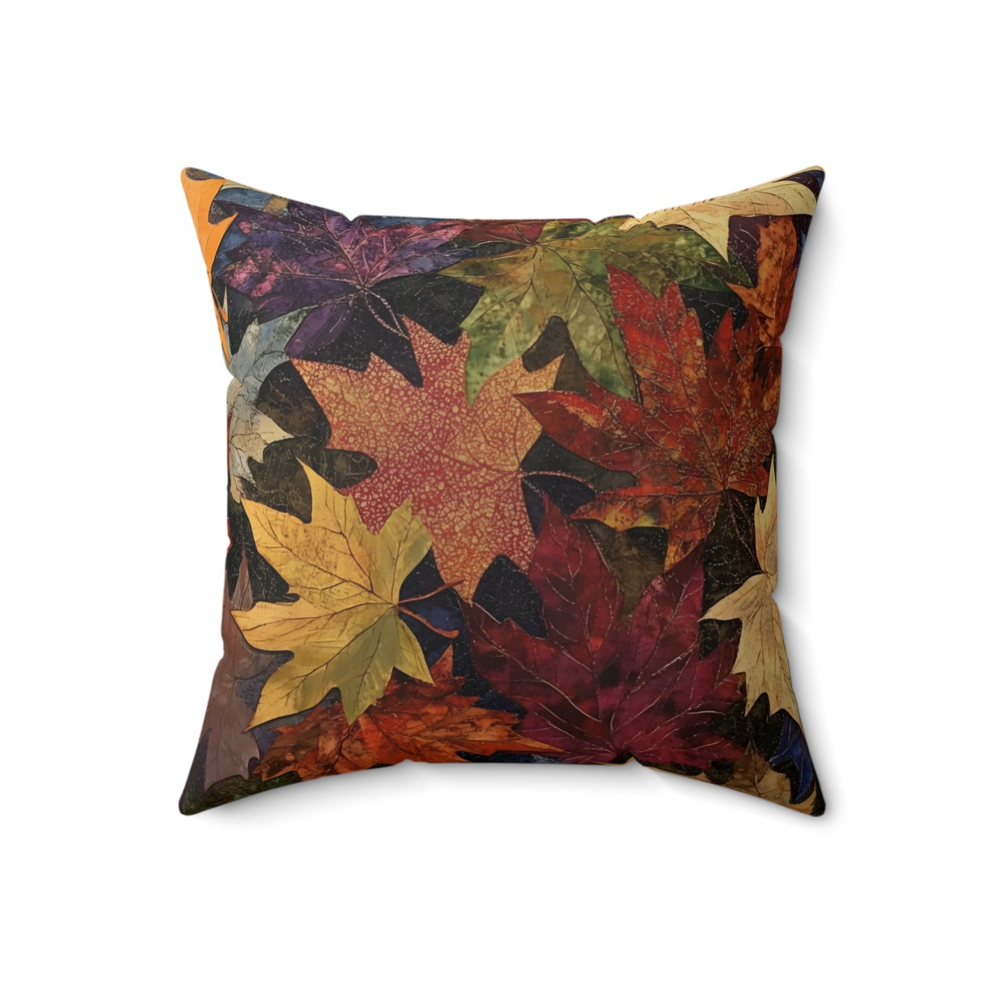 Autumn Leaves Decorative Pillow — Fall Leaf Throw Cushion