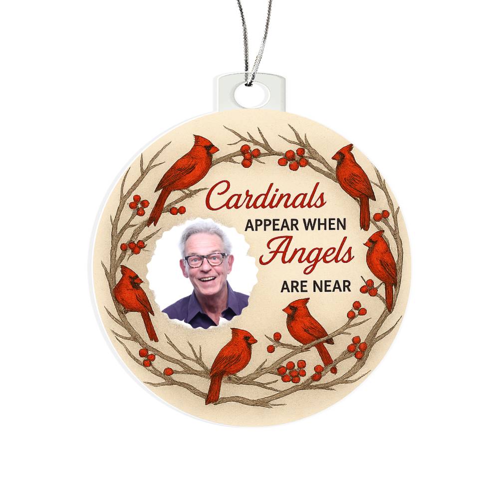 Cardinals Appear Acrylic Ornament Plaque