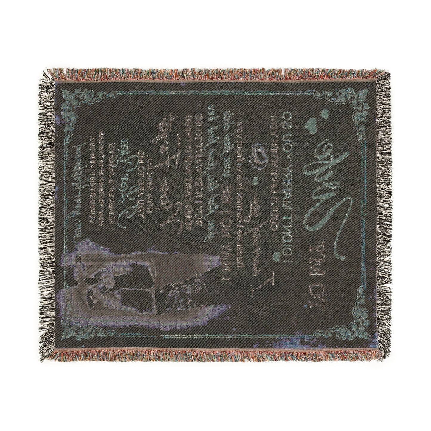 Romantic Woven Blanket Gift for Wife, Anniversary Wedding Blanket