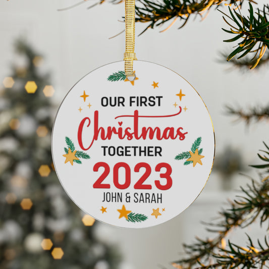 Our First Christmas Together Acrylic Ornaments