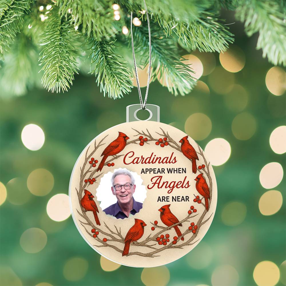 Cardinals Appear Acrylic Ornament Plaque
