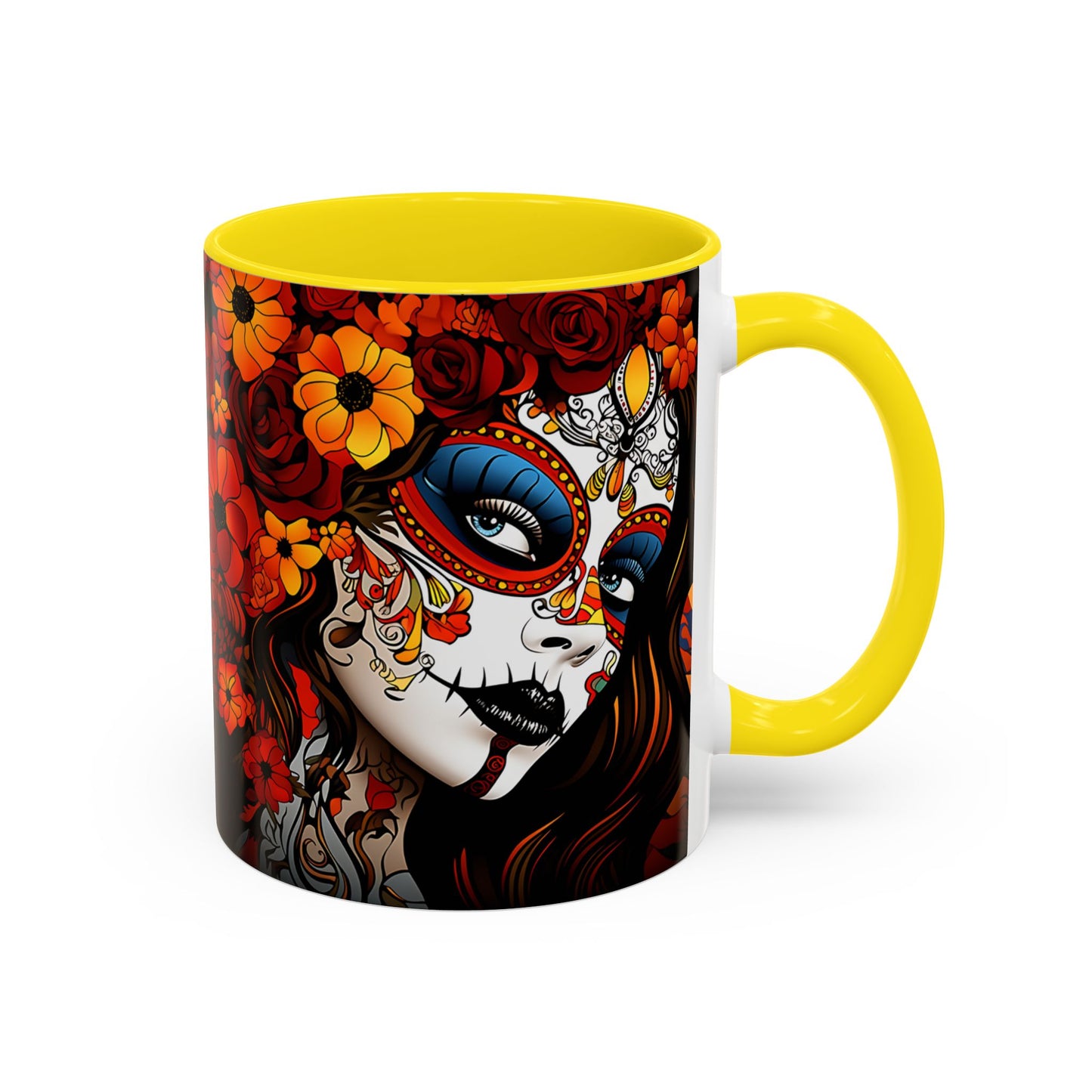 Dia de Los Muertos Coffee Mug | Day of the Dead Drinkware, Sugar Skull Tea Mug