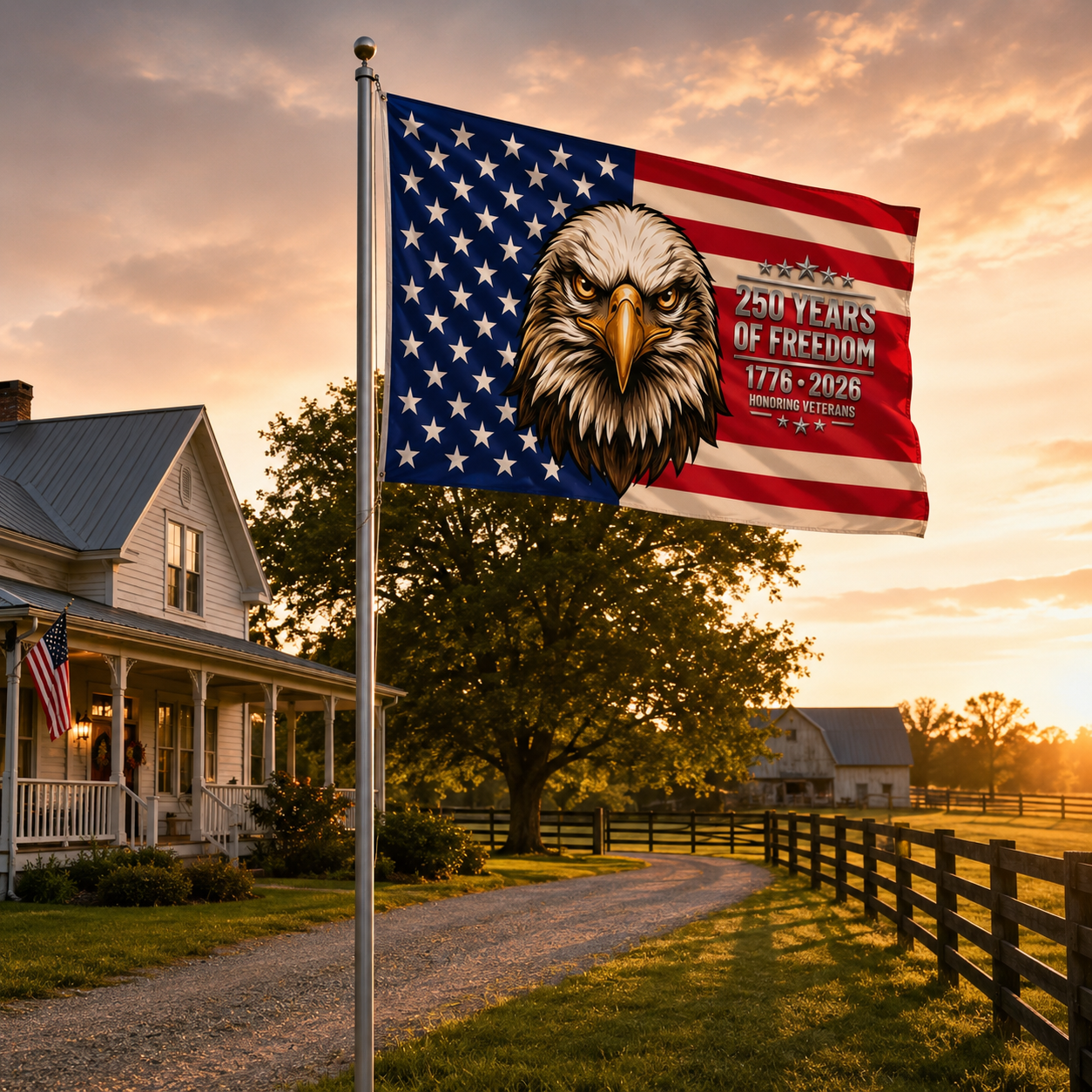 Patriot American Eagle Flag | Premium Double-Sided USA Flag