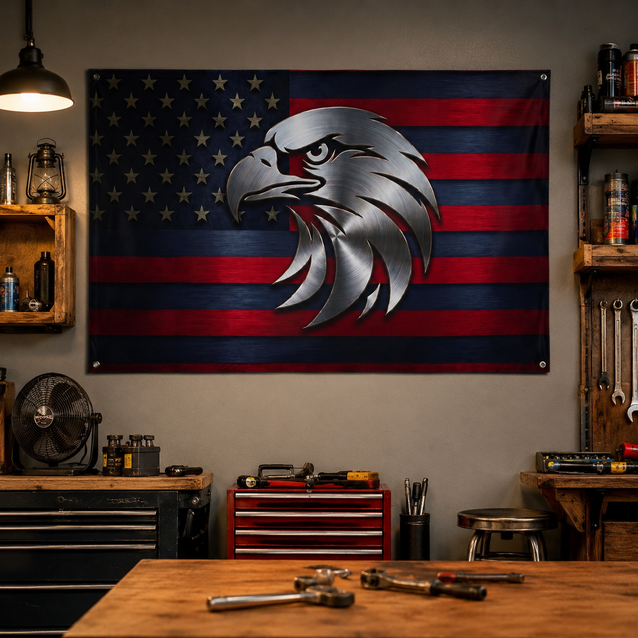 Steel Eagle American Flag – Premium Double-Sided Patriotic Flag