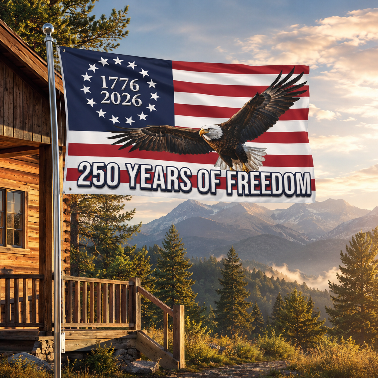 250 Years of Freedom Flag | American Eagle Outdoor Decor