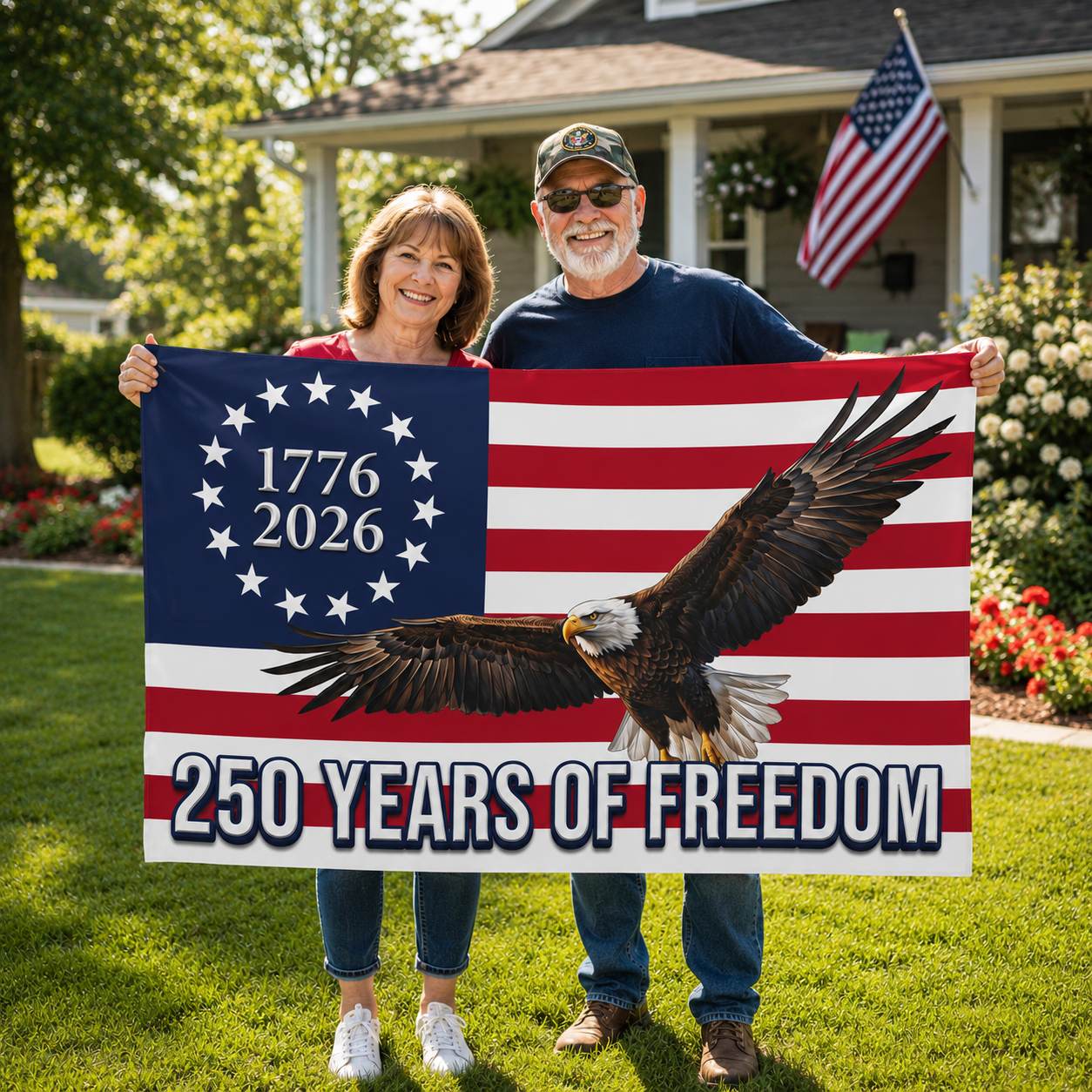 250 Years of Freedom Flag | American Eagle Outdoor Decor