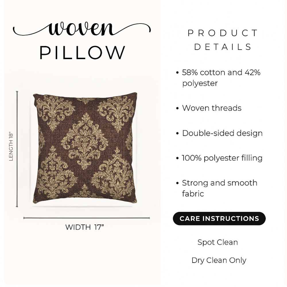 Traditional Woven Pillow - Cozy Decorative Accent for Home