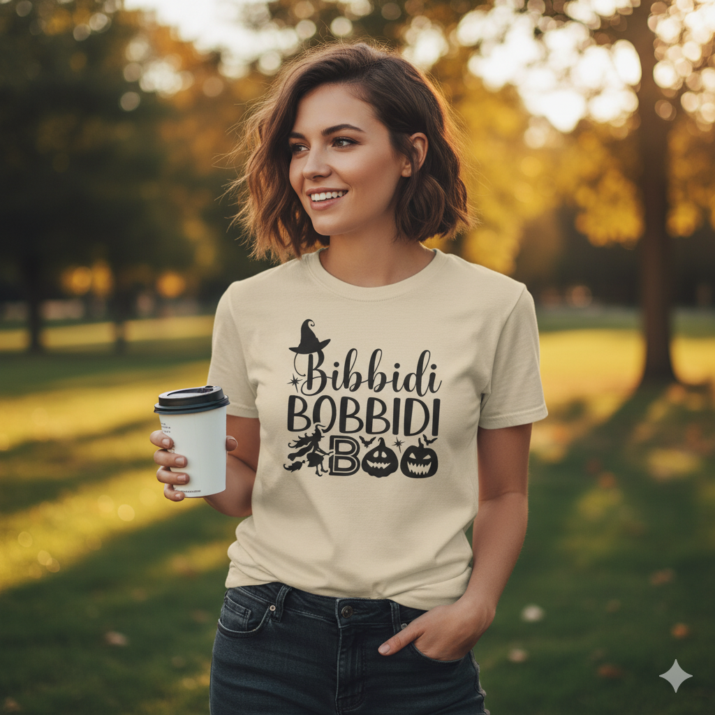 Boo Halloween Tee, Unisex Cotton T-Shirt, Witch Graphic Shirt, Spooky Season Apparel, Halloween Celebration Top