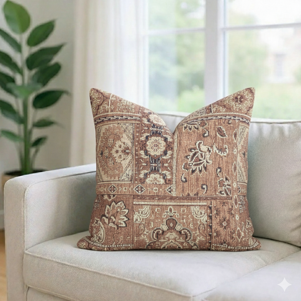 Bohemian Woven Pillow | Cozy Throw Pillow for Sofa, Bed, Living Room