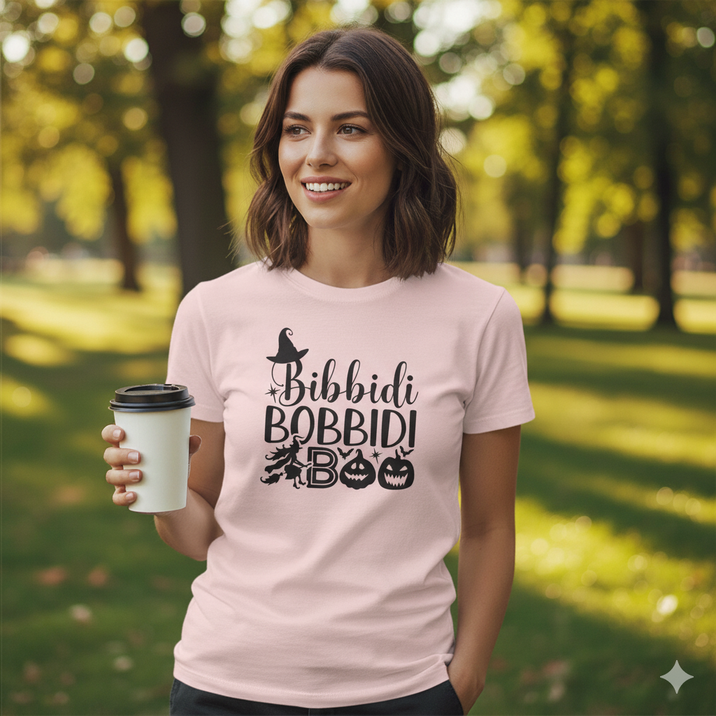 Boo Halloween Tee, Unisex Cotton T-Shirt, Witch Graphic Shirt, Spooky Season Apparel, Halloween Celebration Top