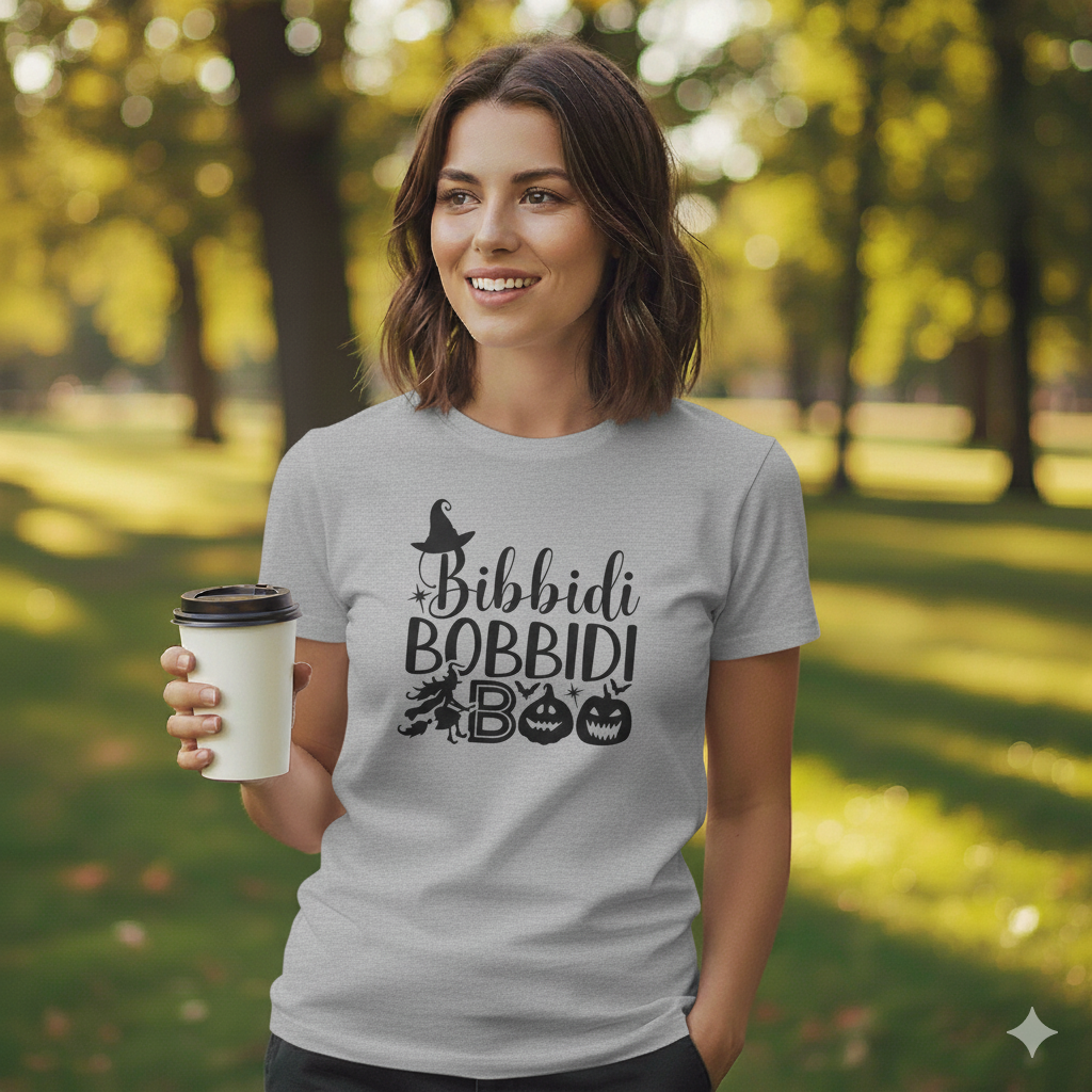 Boo Halloween Tee, Unisex Cotton T-Shirt, Witch Graphic Shirt, Spooky Season Apparel, Halloween Celebration Top