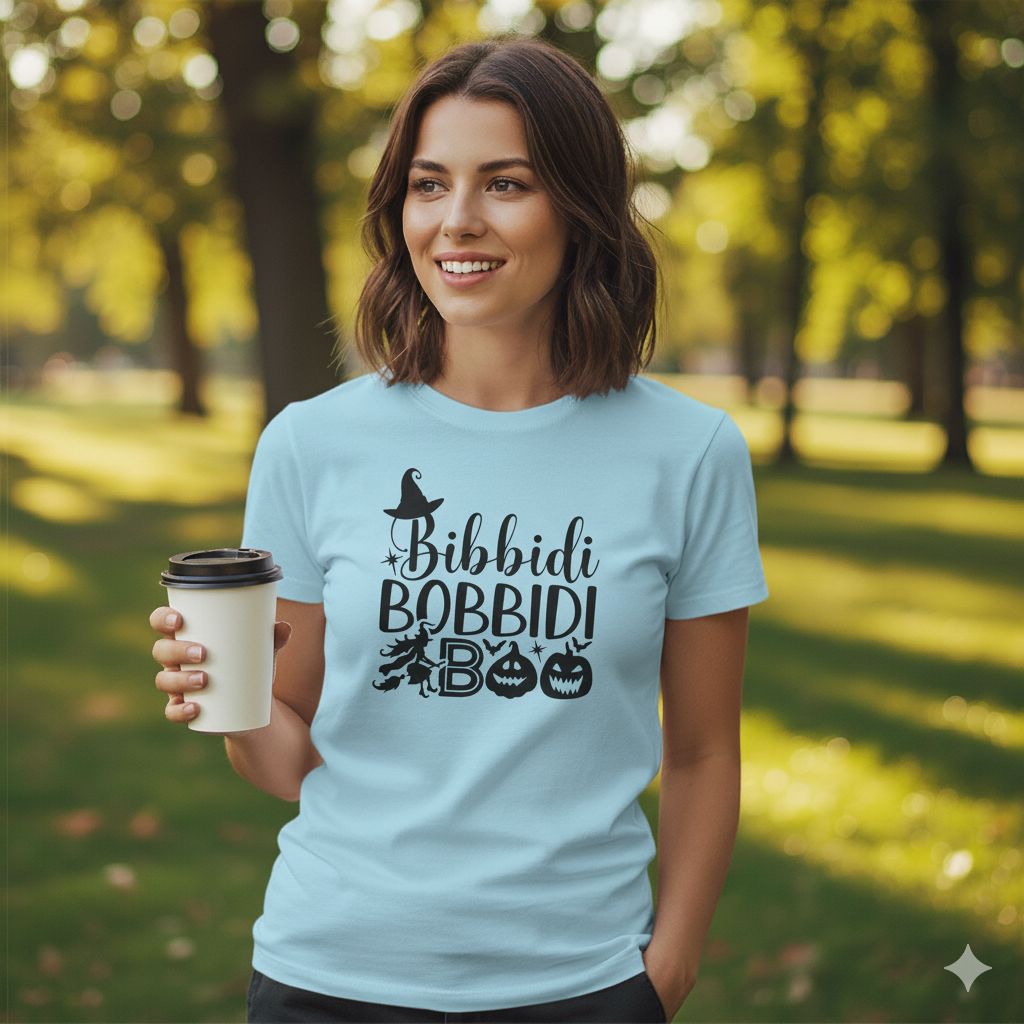 Boo Halloween Tee, Unisex Cotton T-Shirt, Witch Graphic Shirt, Spooky Season Apparel, Halloween Celebration Top