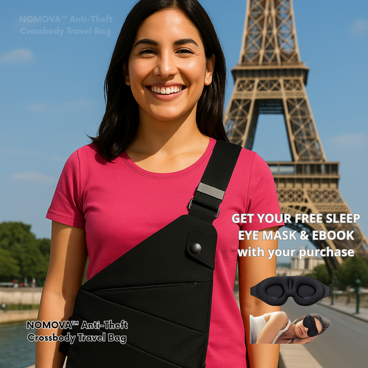 NOMOVA™ Anti-Theft Crossbody Travel Bag with Sleep Eye Mask