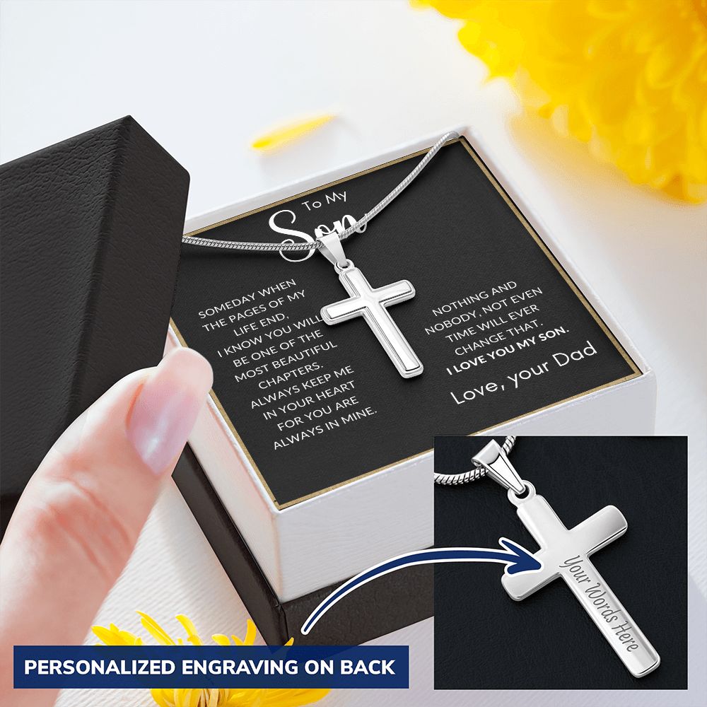 To My Son | Personalized Cross Necklace