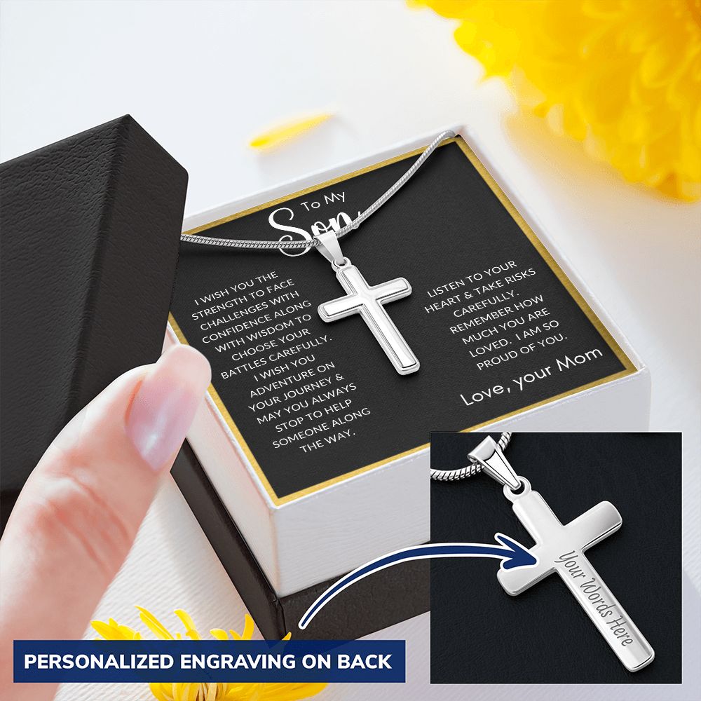 To My Son | Personalized Cross Necklace