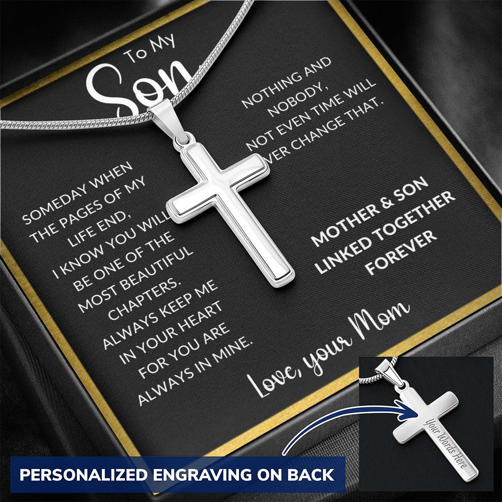 To My Son | Personalized Cross Necklace