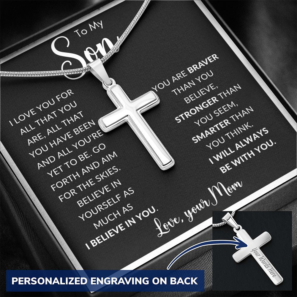 To My Son | Personalized Cross Necklace
