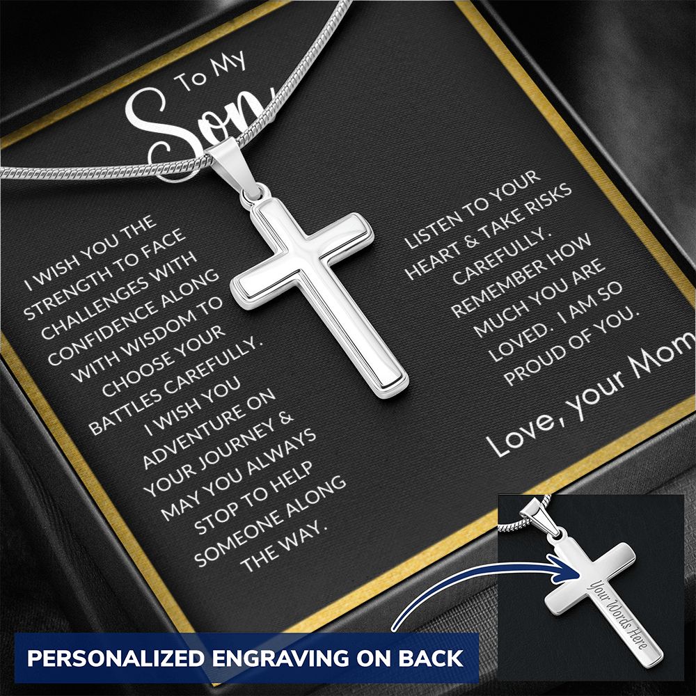 To My Son | Personalized Cross Necklace