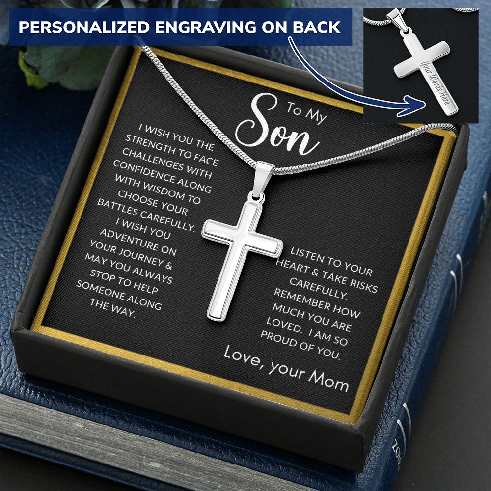 To My Son | Personalized Cross Necklace