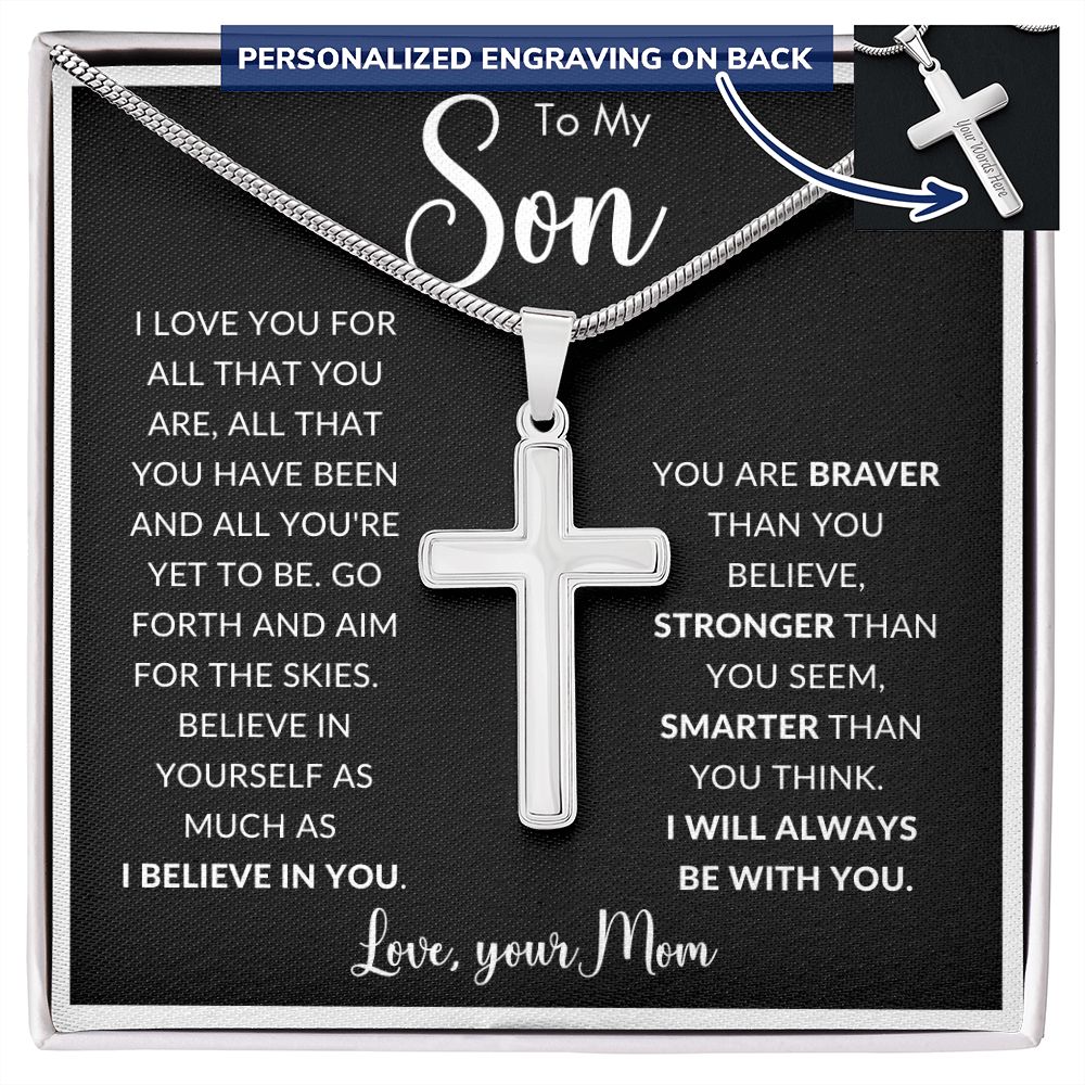 To My Son | Personalized Cross Necklace