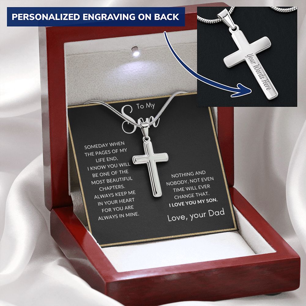 To My Son | Personalized Cross Necklace