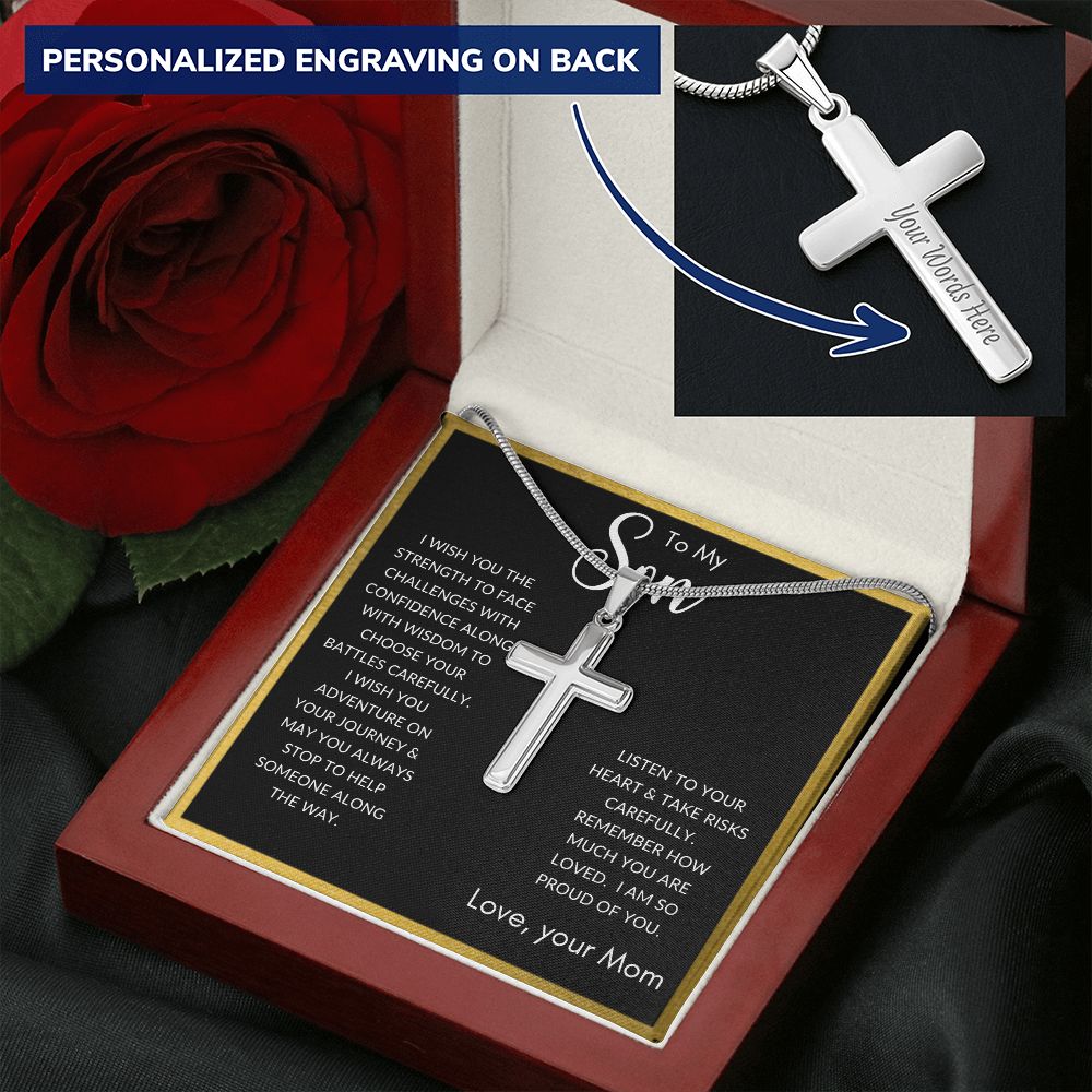 To My Son | Personalized Cross Necklace