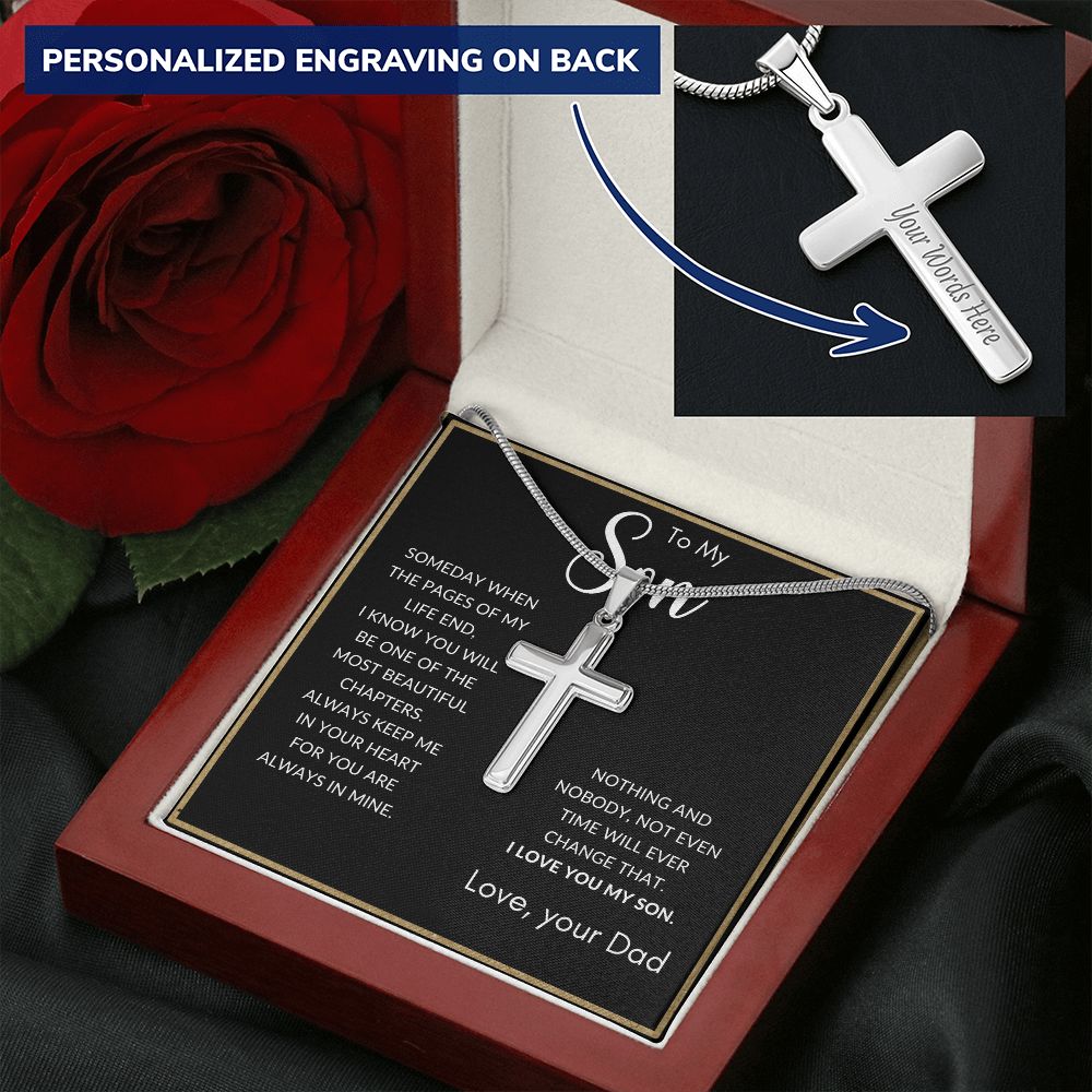 To My Son from Dad | Personalized Cross Necklace