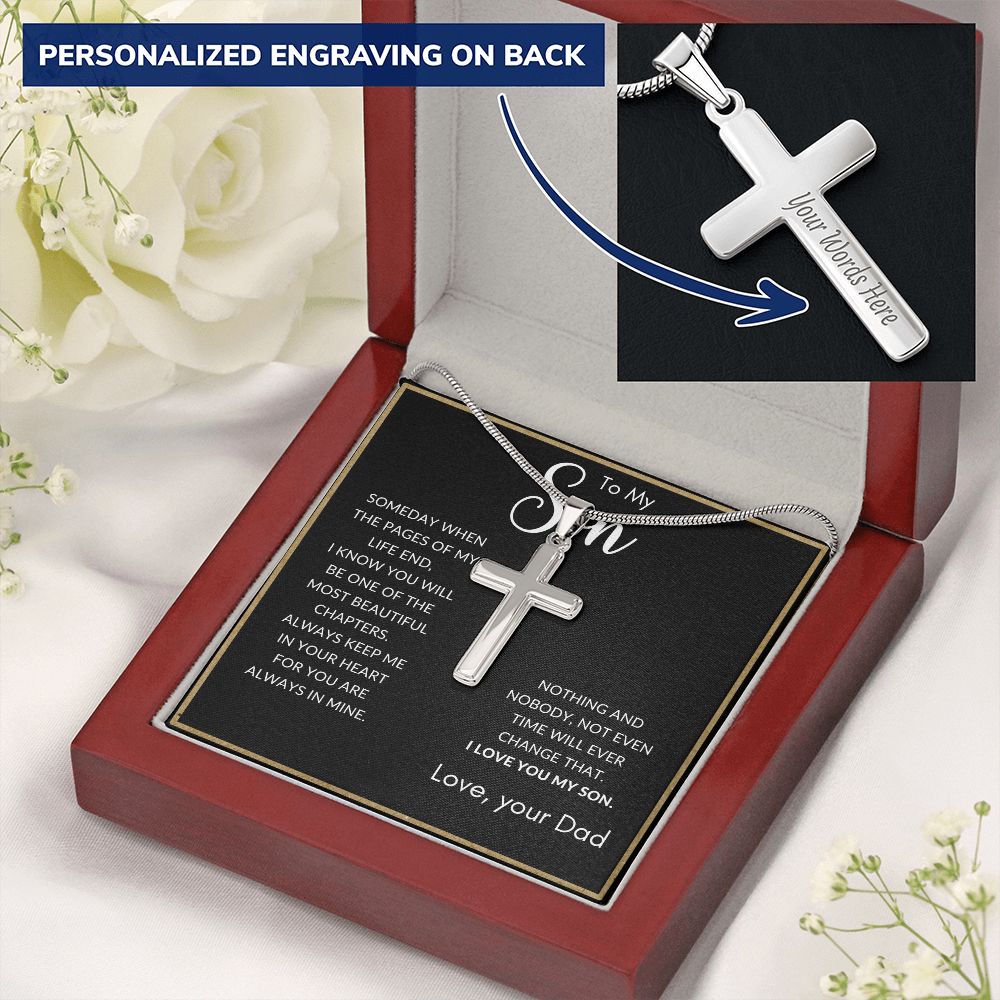 To My Son from Dad | Personalized Cross Necklace