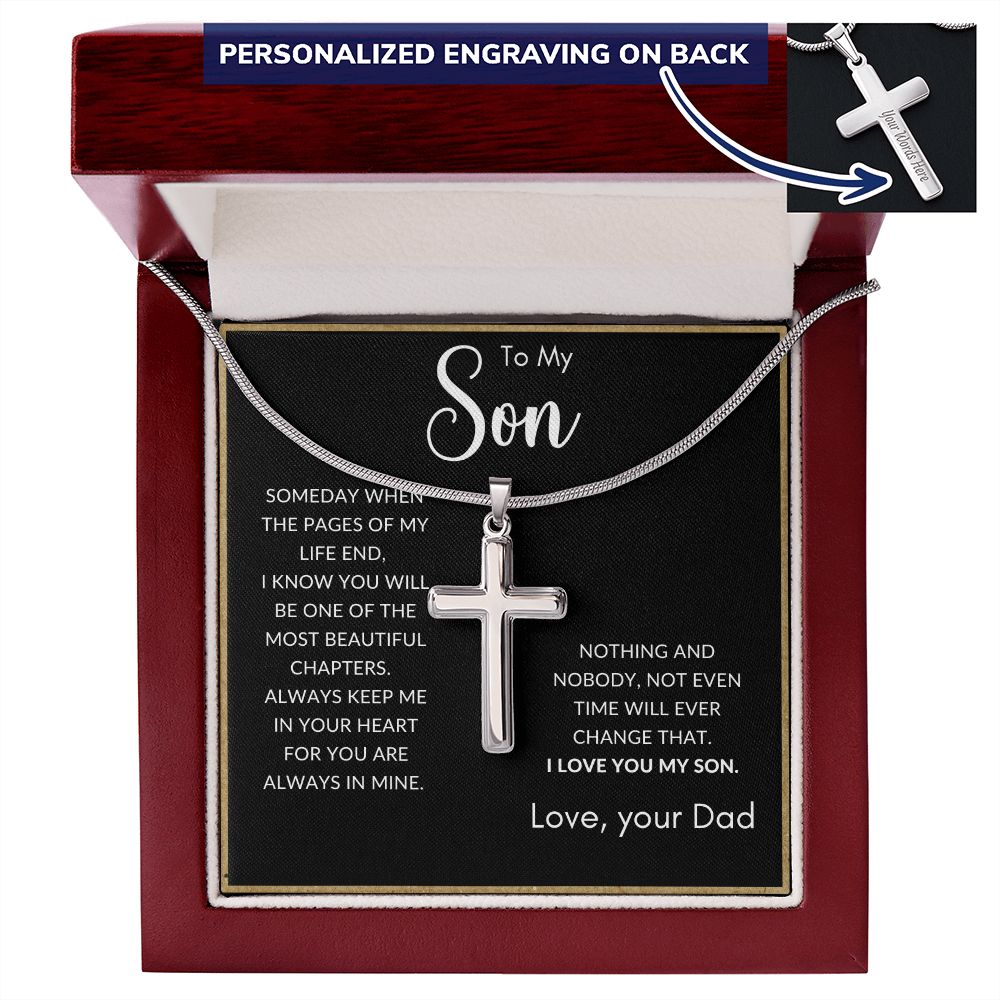 To My Son from Dad | Personalized Cross Necklace