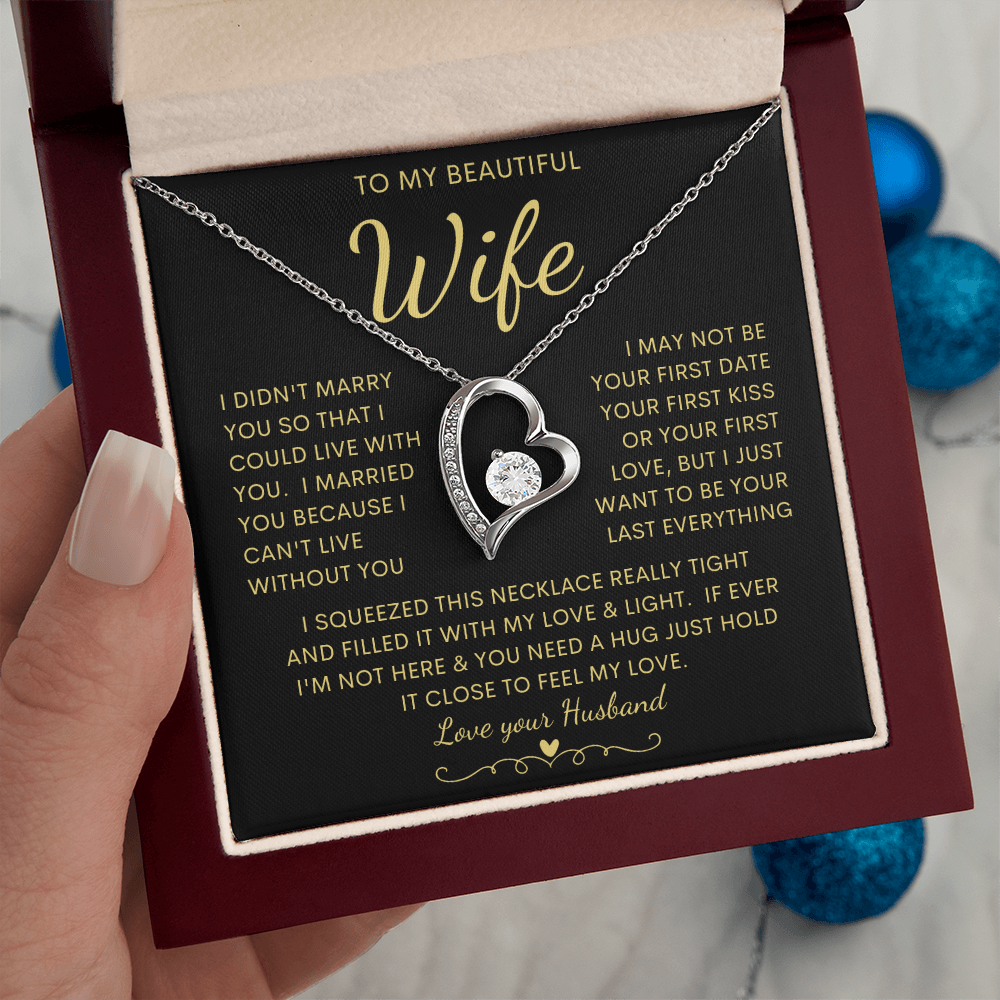 To My Beautiful Wife Forever Love Necklace