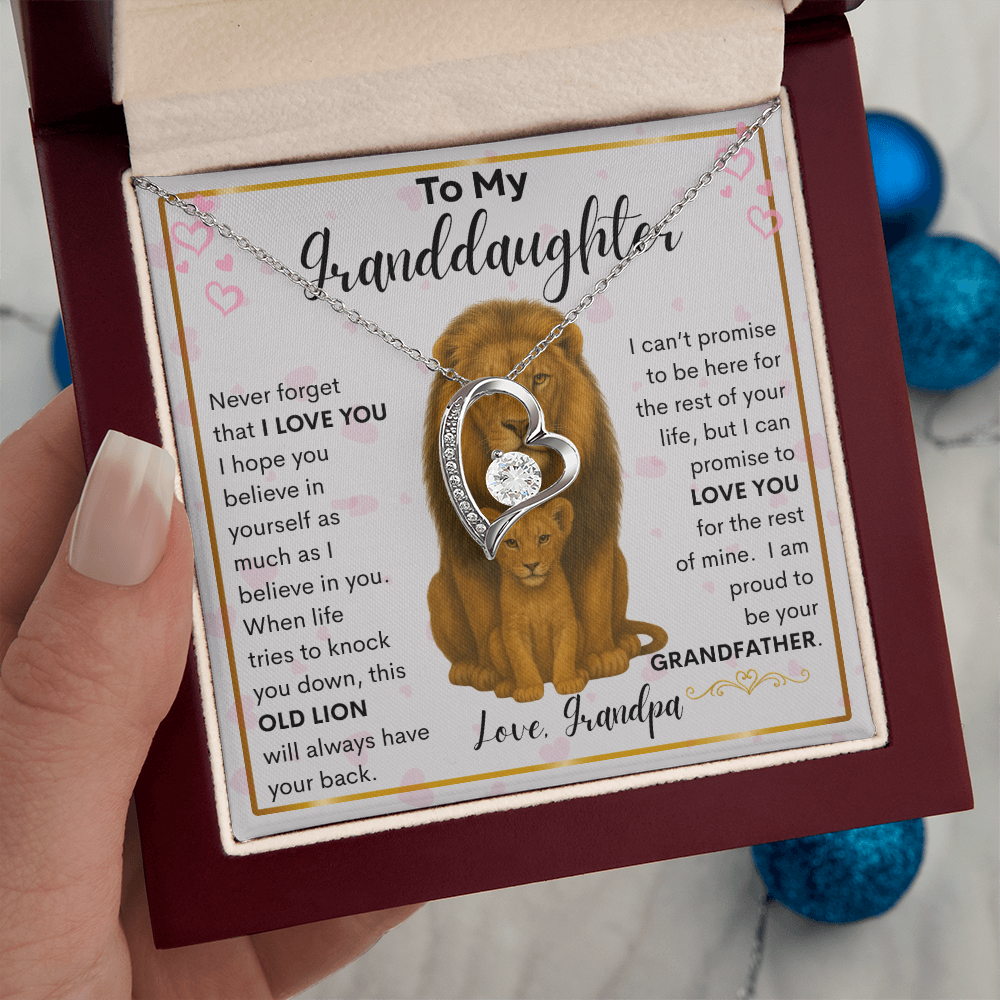 Gift for Granddaughter "I Believe In You" Love Knot Necklace