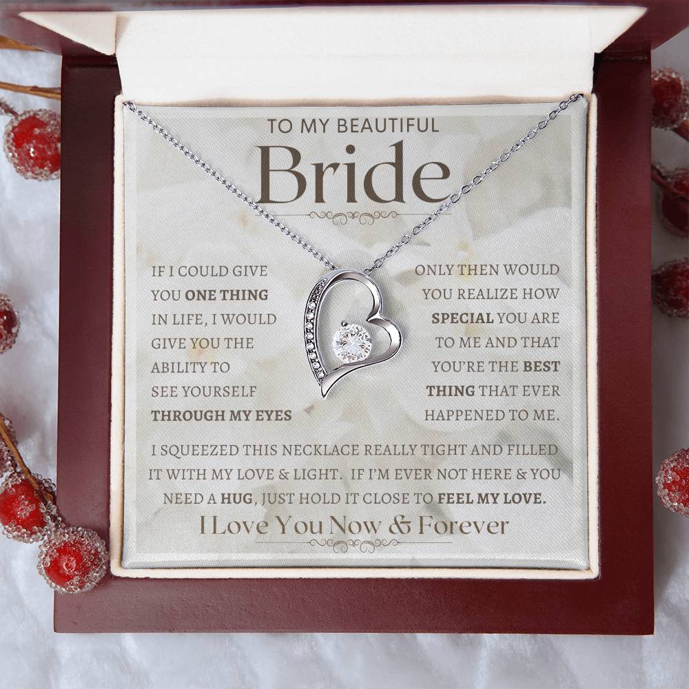 To My Bride Necklace, Anniversary Gift, Wife Gift Ideas, Wedding Gift From Husband, Wife Birthday Gift, Romantic Gift Wife, Anniversary Wife