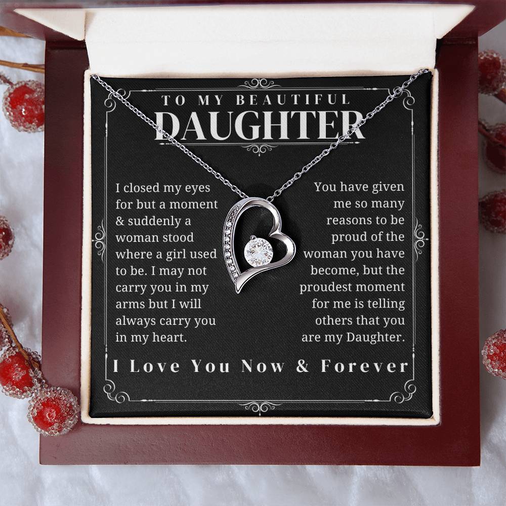 To My Beautuful Daughter - Forever Love Necklace