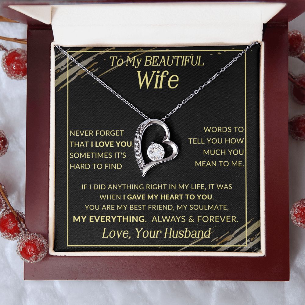 To My Beautiful Wife | Forever Love Necklace