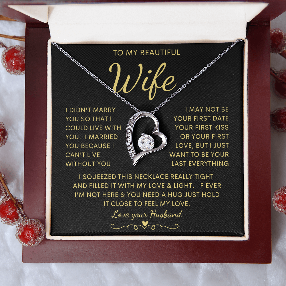 To My Beautiful Wife Forever Love Necklace