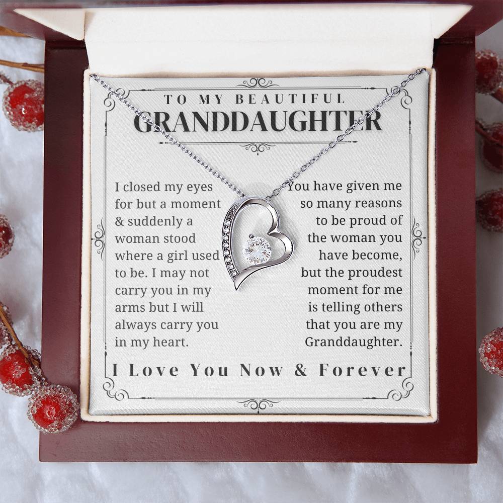 To My Granddaughter - Forever Love Necklace
