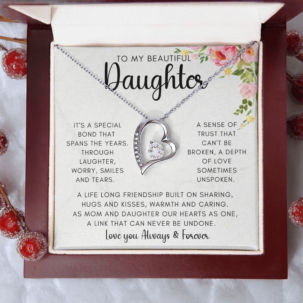 To My Beautiful Daughter | Forever Love Necklace